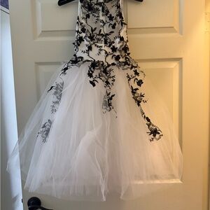 Elegant Black and White Kids Dress